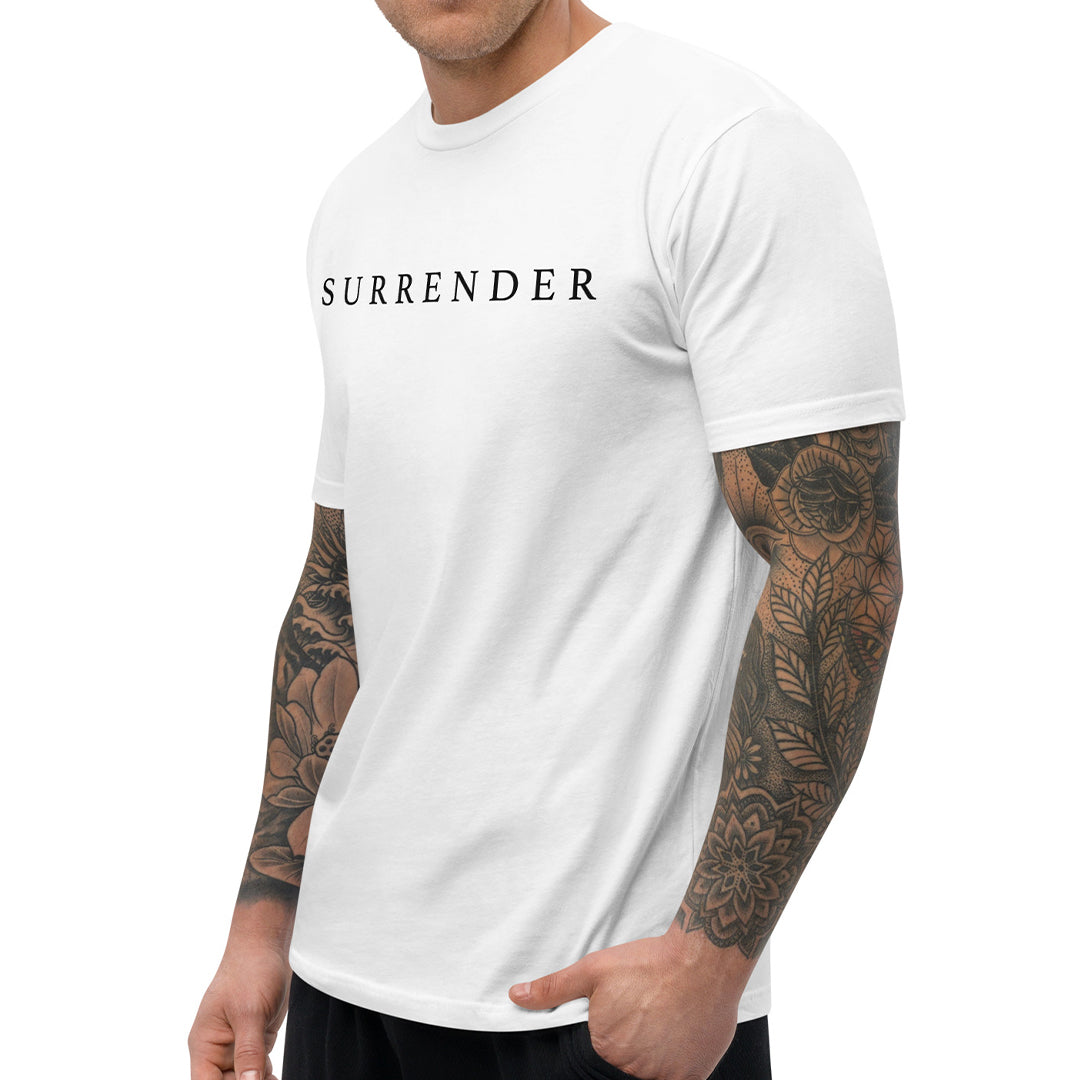 SURRENDER Mens T-Shirt (White)