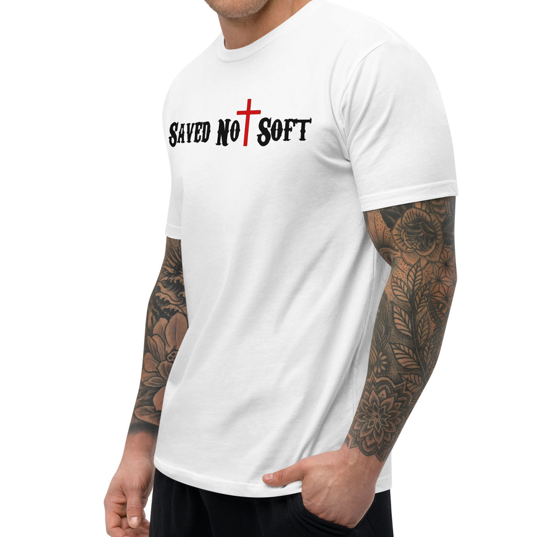 Saved Not Soft Mens T-Shirt (White)