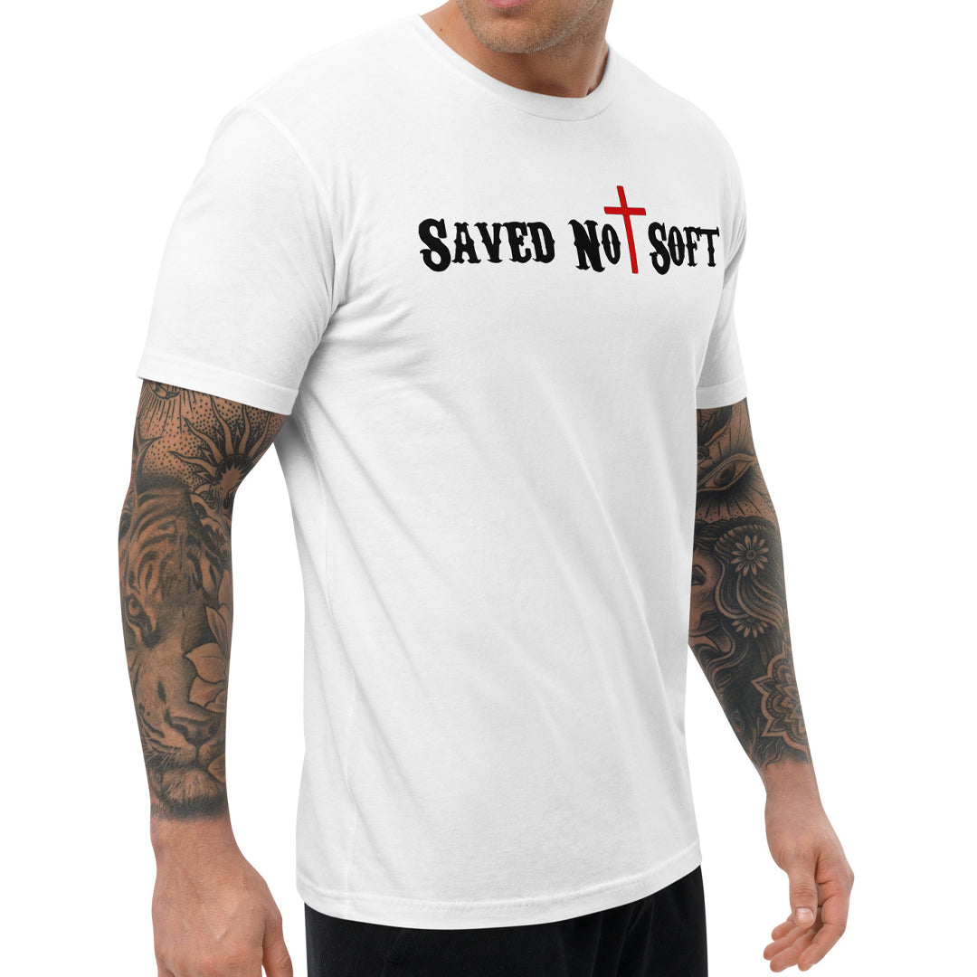 Saved Not Soft Mens T-Shirt (White)